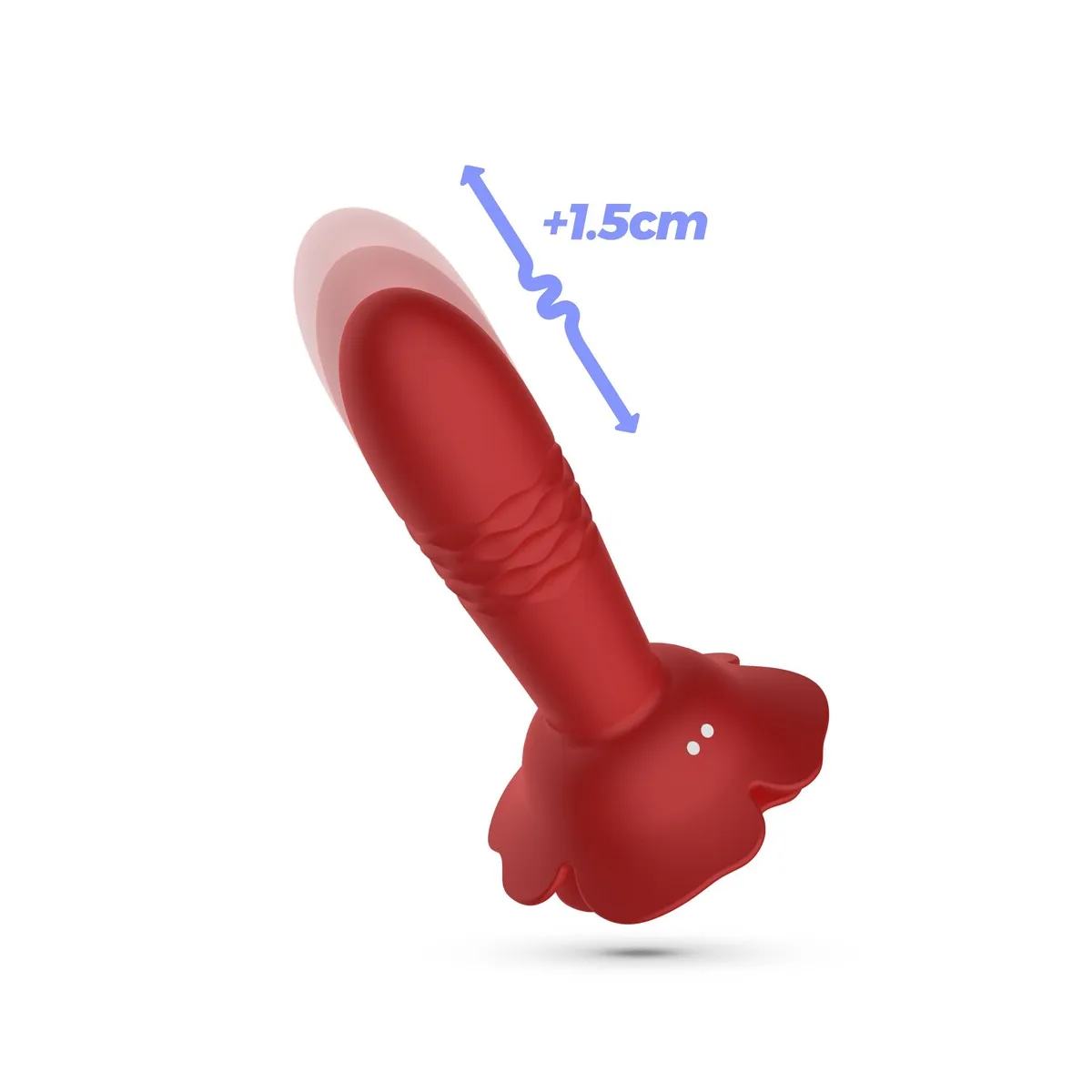 Vibratore anale a spinta a forma di rosa