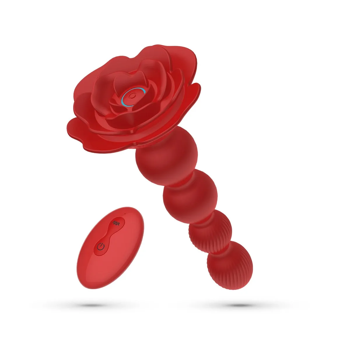 Vibratore anale sfere graduali base a rosa