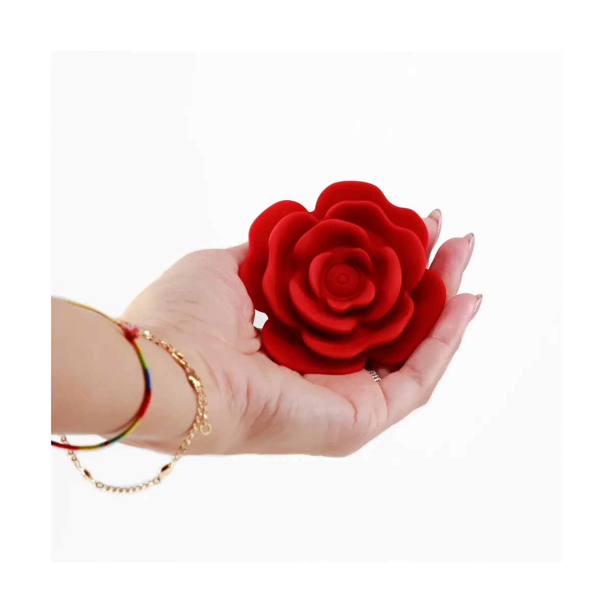 Vibratore anale sfere graduali base a rosa