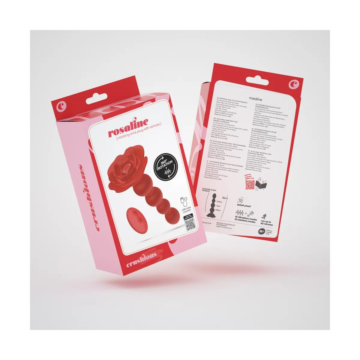 Vibratore anale sfere graduali base a rosa