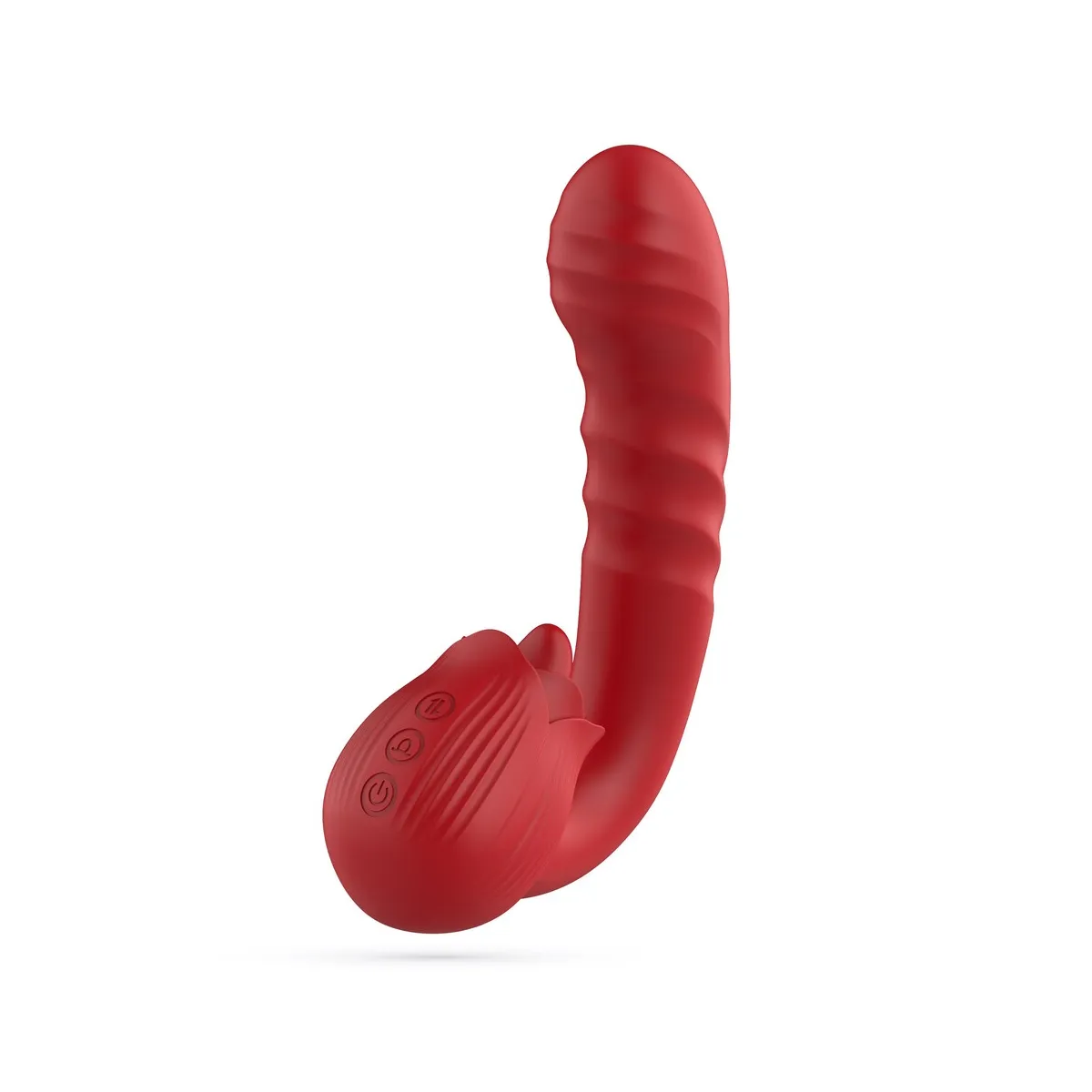 Vibratore Doppio a spinta con lingua