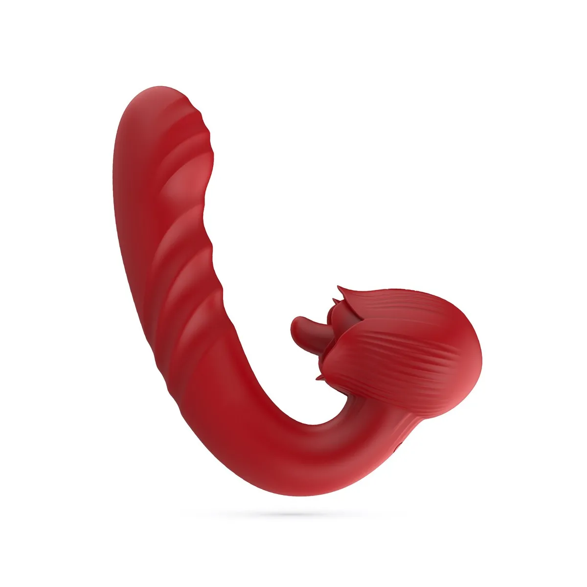 Vibratore Doppio a spinta con lingua