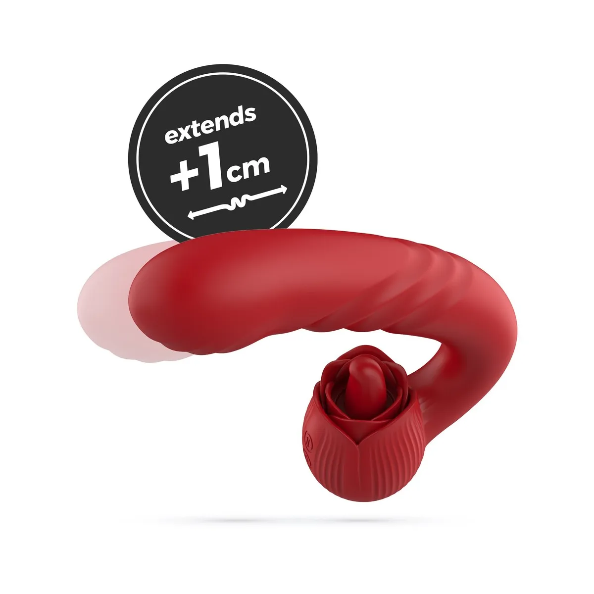 Vibratore Doppio a spinta con lingua