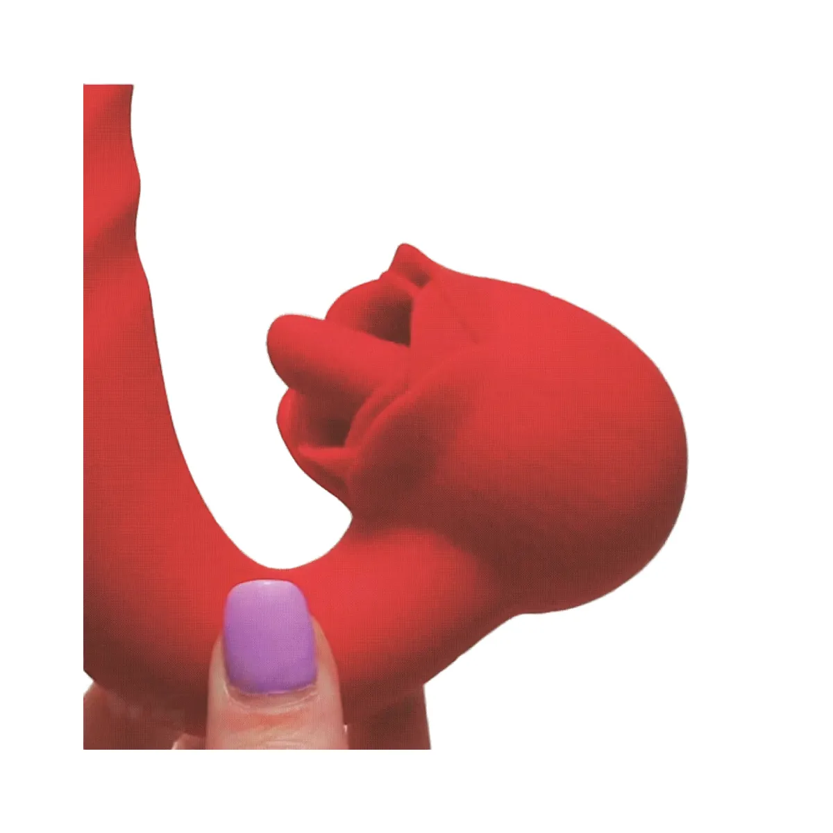 Vibratore Doppio a spinta con lingua