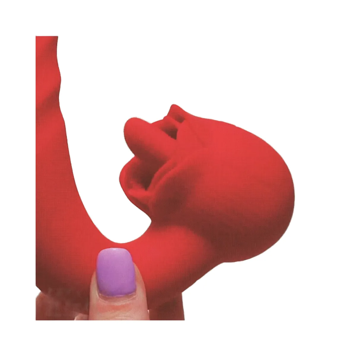 Vibratore Doppio a spinta con lingua