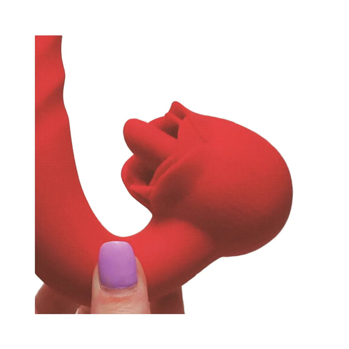 Vibratore Doppio a spinta con lingua