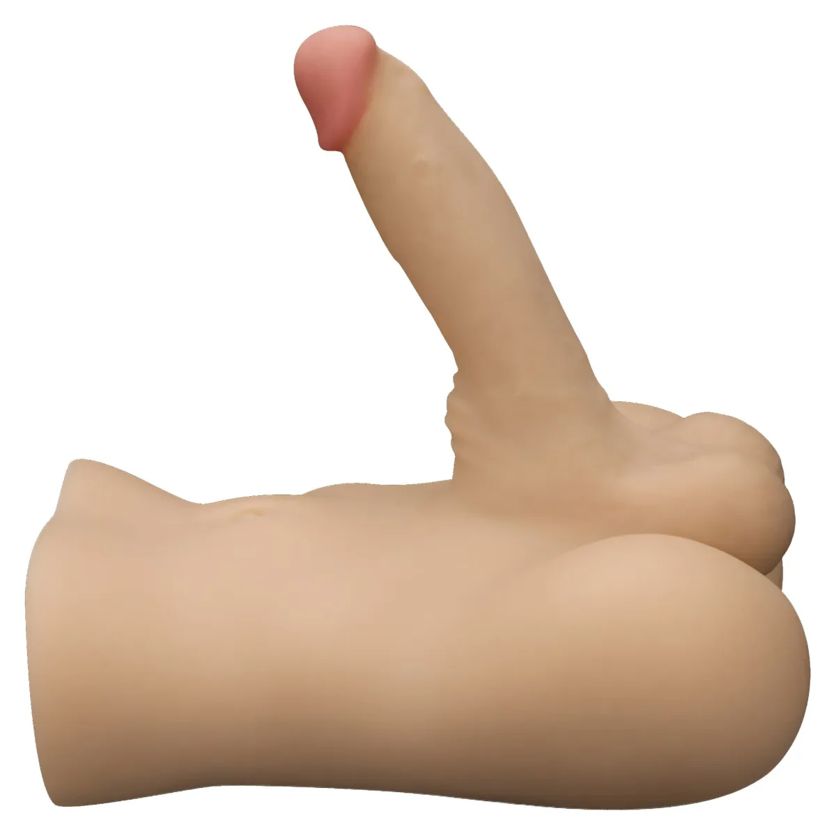 Mini mezzo busto maschile fallo da 18,5 cm