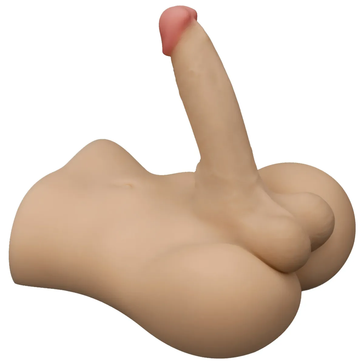 Mini mezzo busto maschile fallo da 18,5 cm