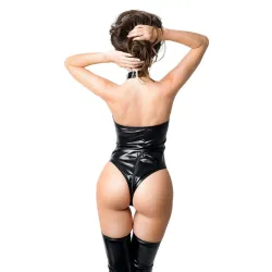 Body Sexy wetlook con zip sul cavallo