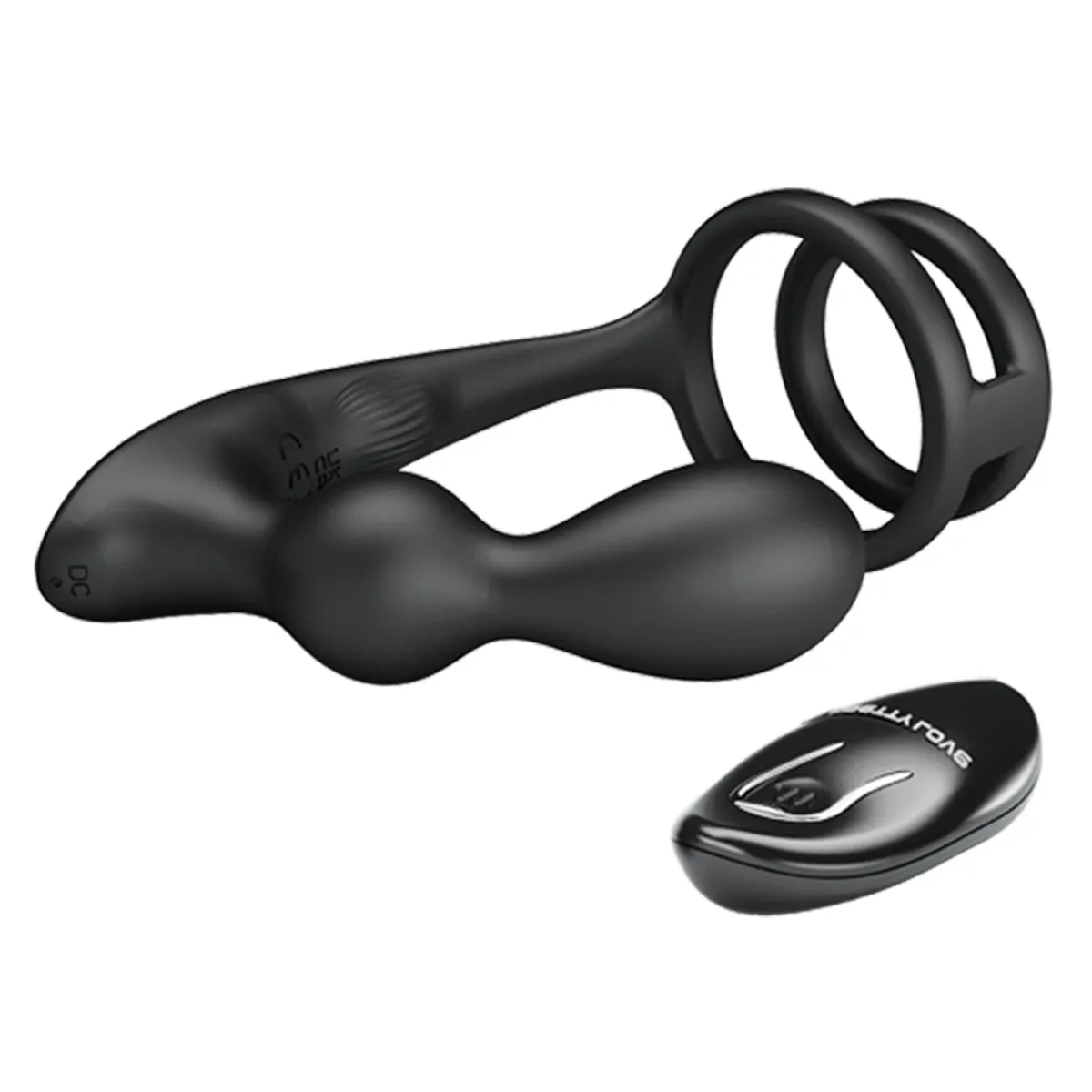 Vibratore prostata con doppio anello pene