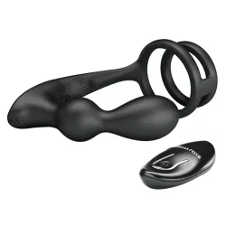 Vibratore prostata con doppio anello pene