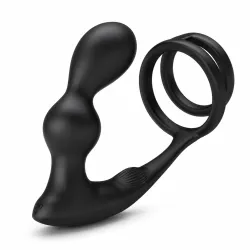 Vibratore prostata con doppio anello pene