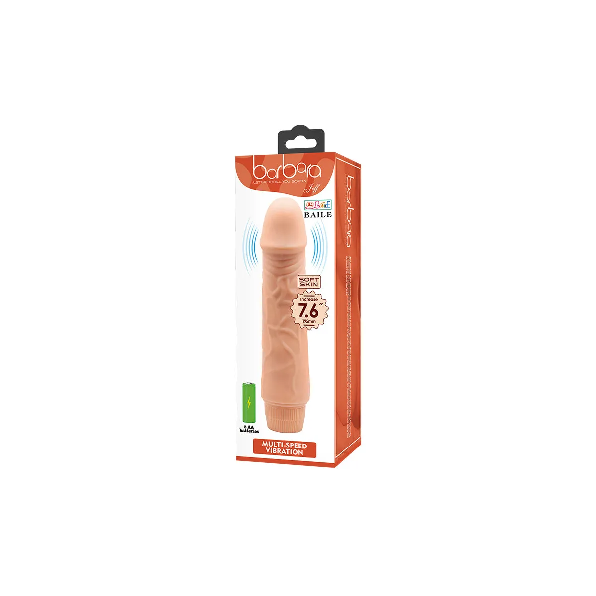 Vibratore Realistico semi curvo 19,5 cm