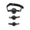 Set Ball gag 3 pz traspiranti neri Set Ball gag 3 pz traspiranti neri