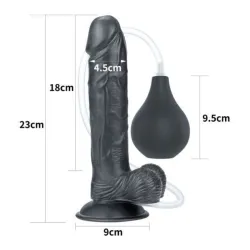 Fallo realistico eiaculante con ventosa 23 cm