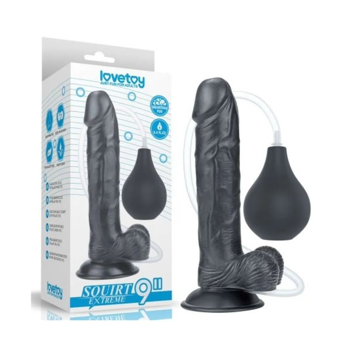 Fallo realistico eiaculante con ventosa 23 cm