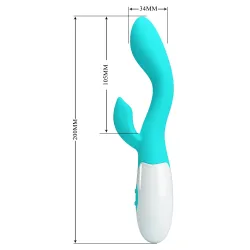 Vibratore rabbit doppia stimolazione 20 cm