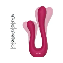 Vibratore doppio silicone flessibile 18,5 cm