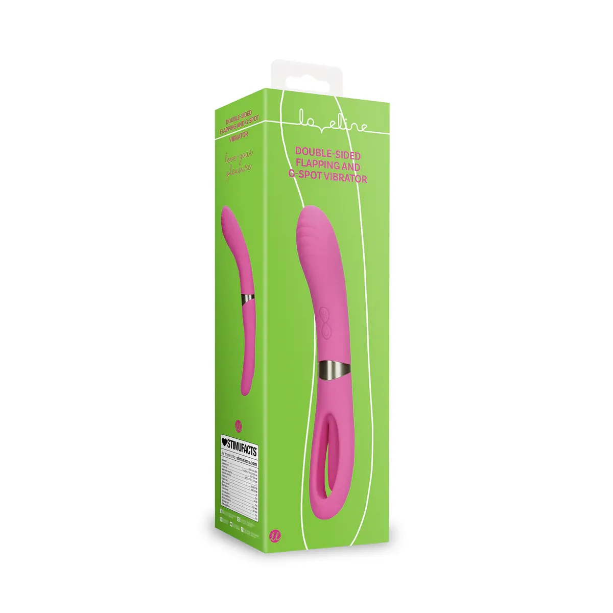 Vibratore punto G effetto flapping rosa 24 cm