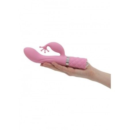 Vibratore rabbit con stimola clitoride rosa
