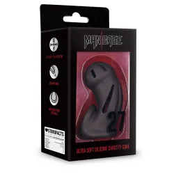 Gabbia pene in silicone nero Mancage