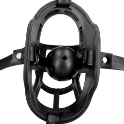 Museruola BDSM regolabile con ball gag