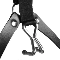 Imbracatura viso BDSM con Spider Gag nera