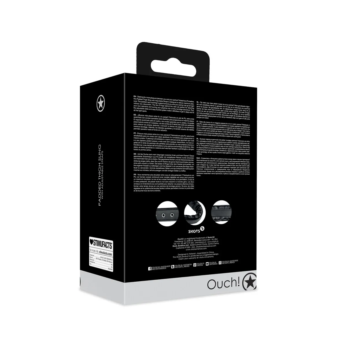 Costrittivo bondage imbottito per cosce