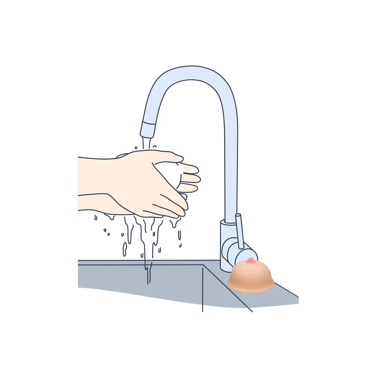 Sapone a Forma di Seno Realistico