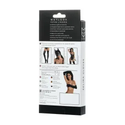 Guanti Sexy Wetlook Lunghi neri