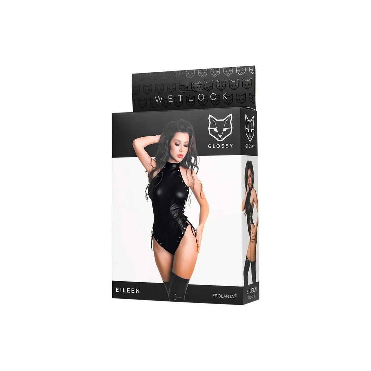 Body Sexy effetto bagnato con tagli laterali