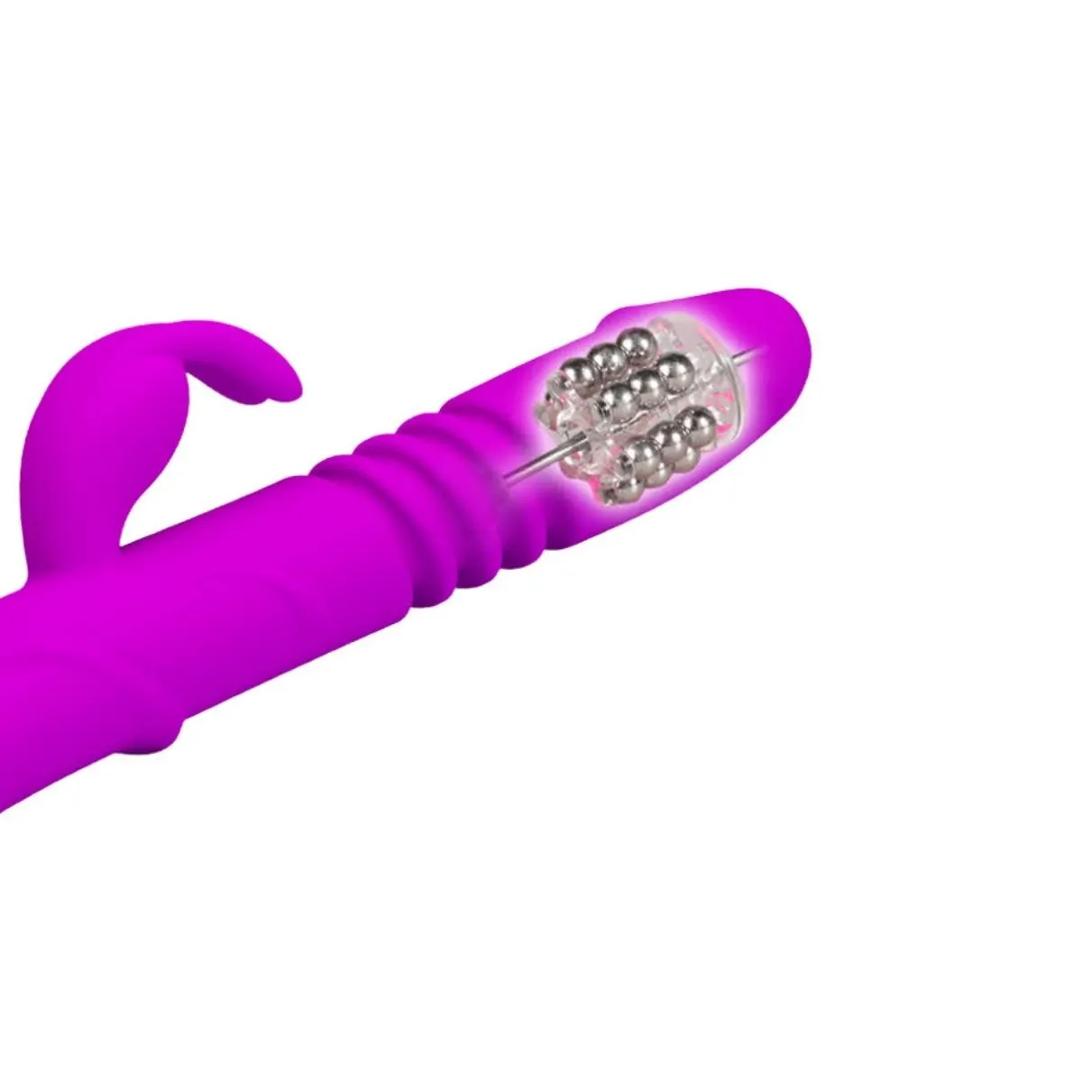 Vibratore rabbit con spinta e sfere rotanti