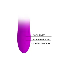 Vibratore rabbit con spinta e sfere rotanti