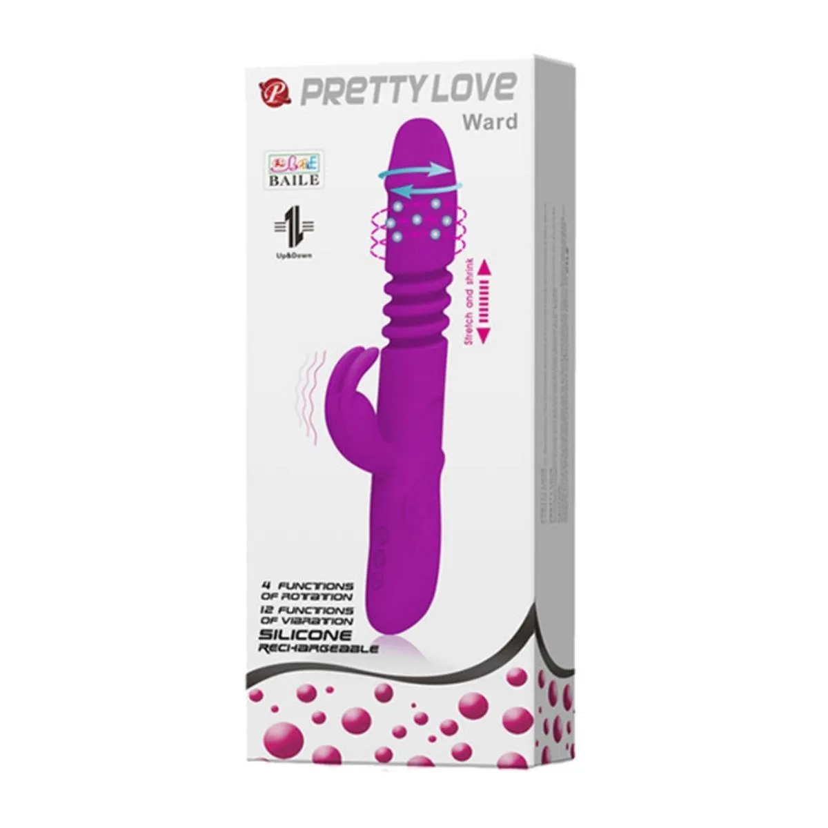 Vibratore rabbit con spinta e sfere rotanti