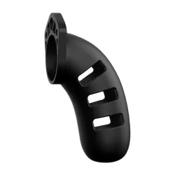 Gabbia pene in silicone nera 11,5 cm