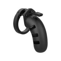 Gabbia pene in silicone nera 11,5 cm