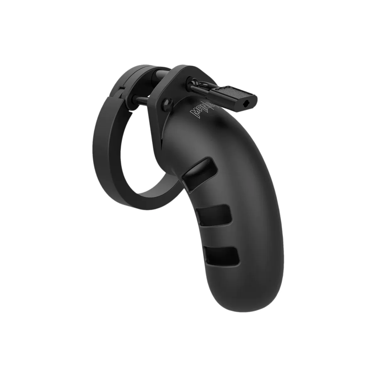 Gabbia pene in silicone nera 11,5 cm
