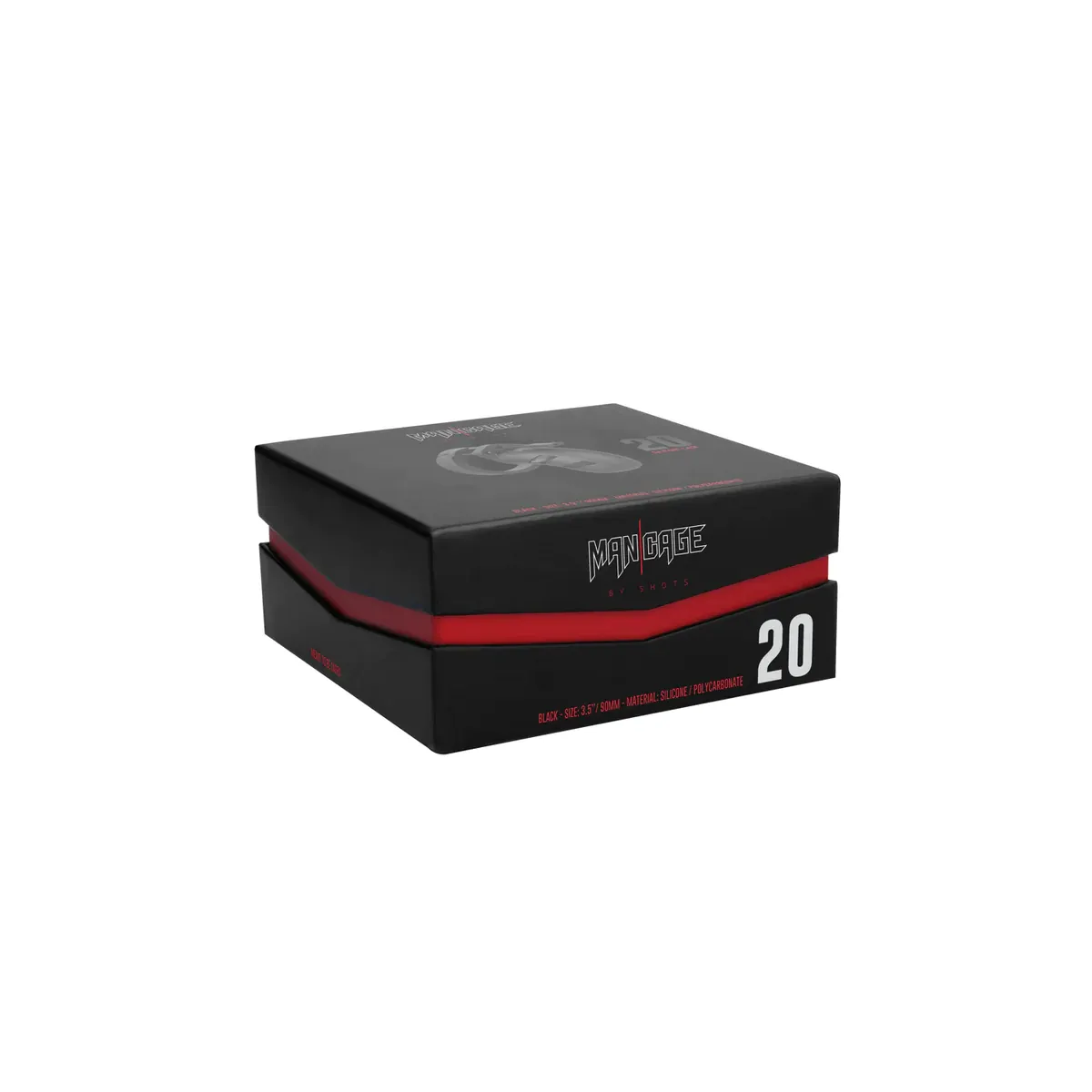 Gabbia pene da 9 cm in silicone nera