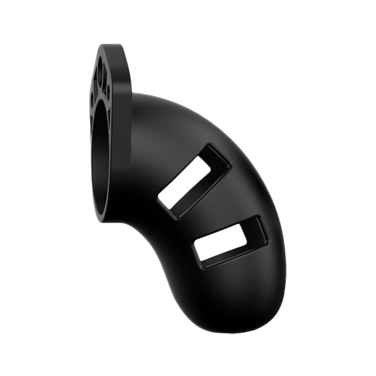 Gabbia pene da 9 cm in silicone nera