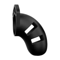 Gabbia pene da 9 cm in silicone nera