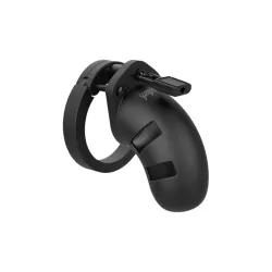 Gabbia pene da 9 cm in silicone nera