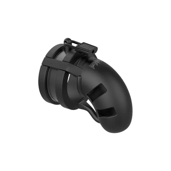 Gabbia Pene e separatore testicoli nero 9 cm
