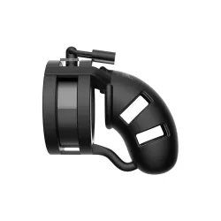 Gabbia Pene e separatore testicoli nero 9 cm