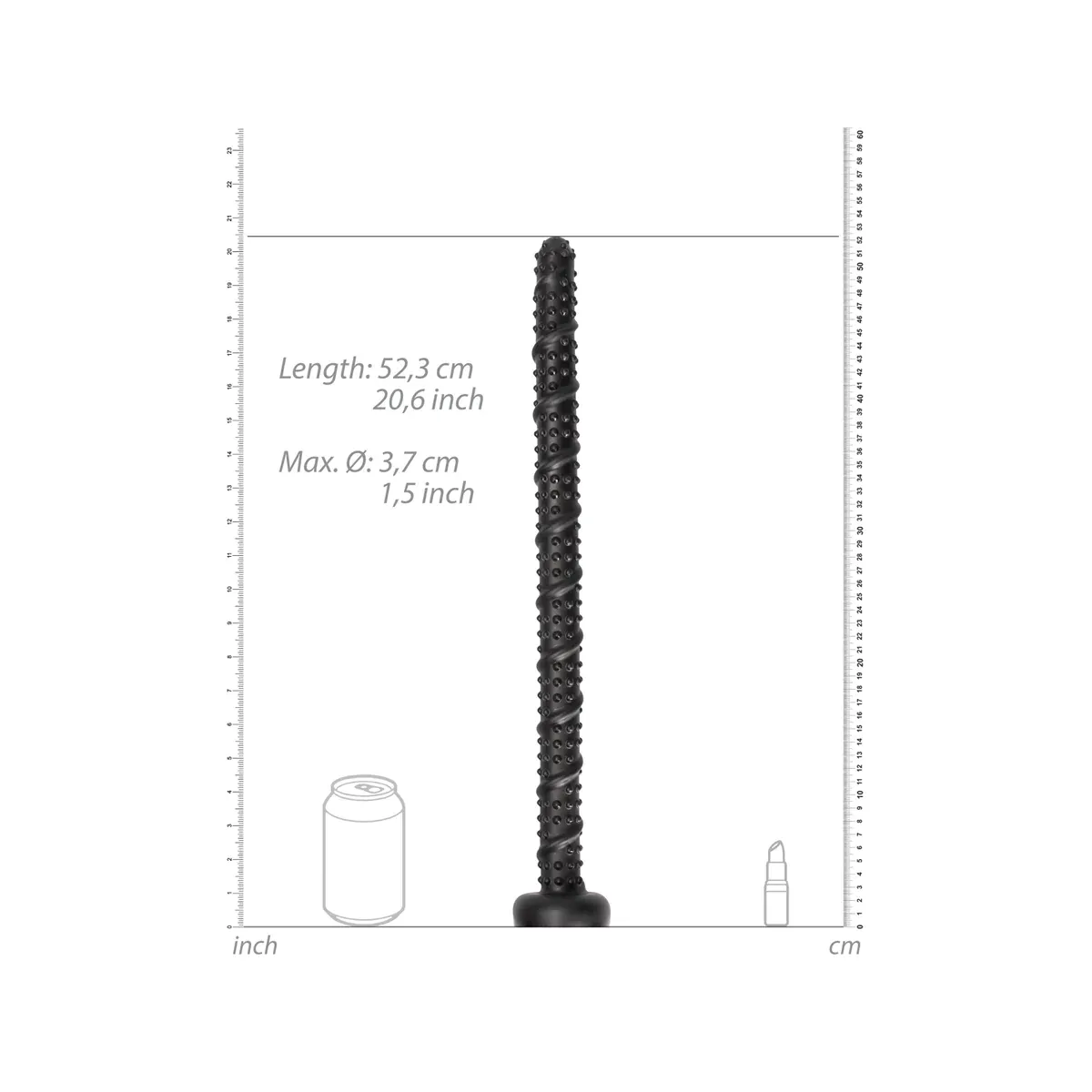 Dildo anale con rilievi Snake 52 cm