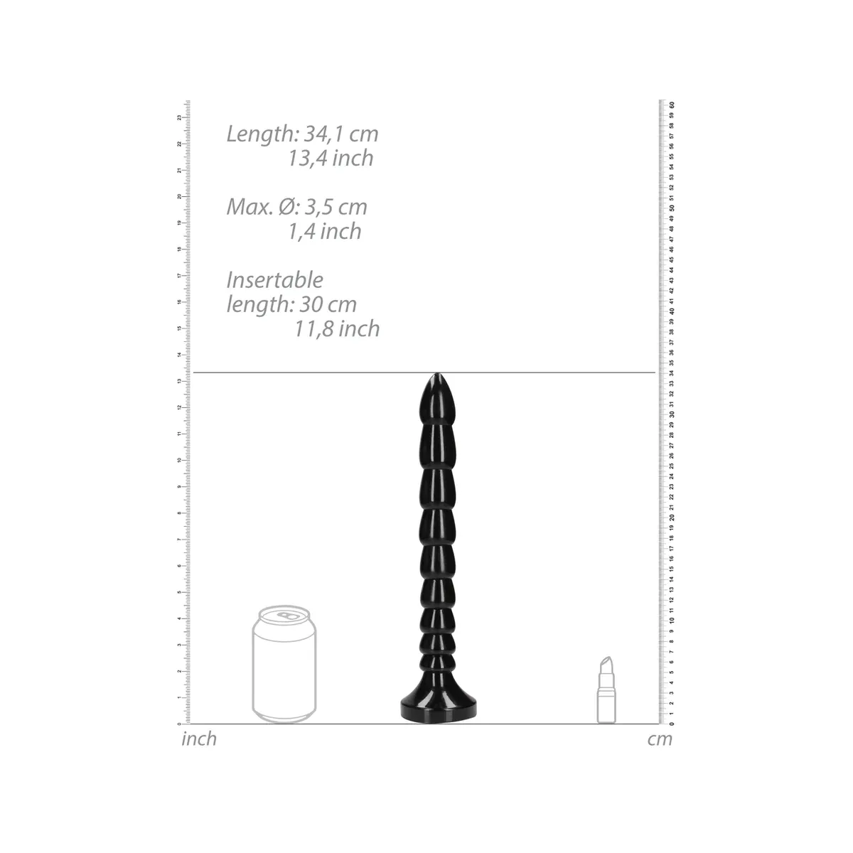 Dildo Anale Stacked Snake 34 cm nero