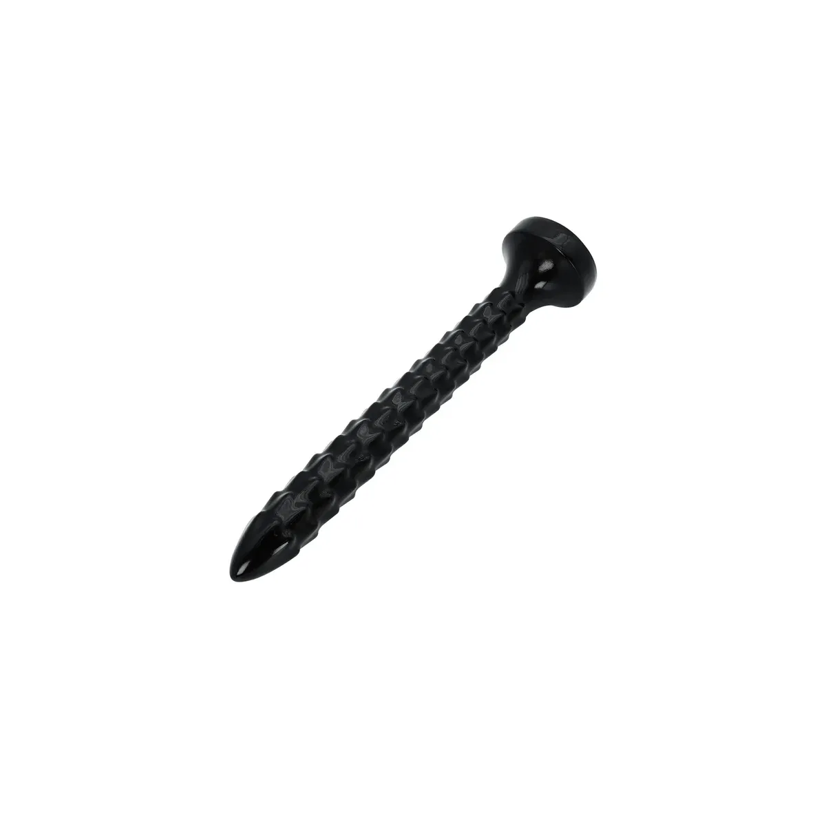 Dildo anale Snake a squame 35 cm nero