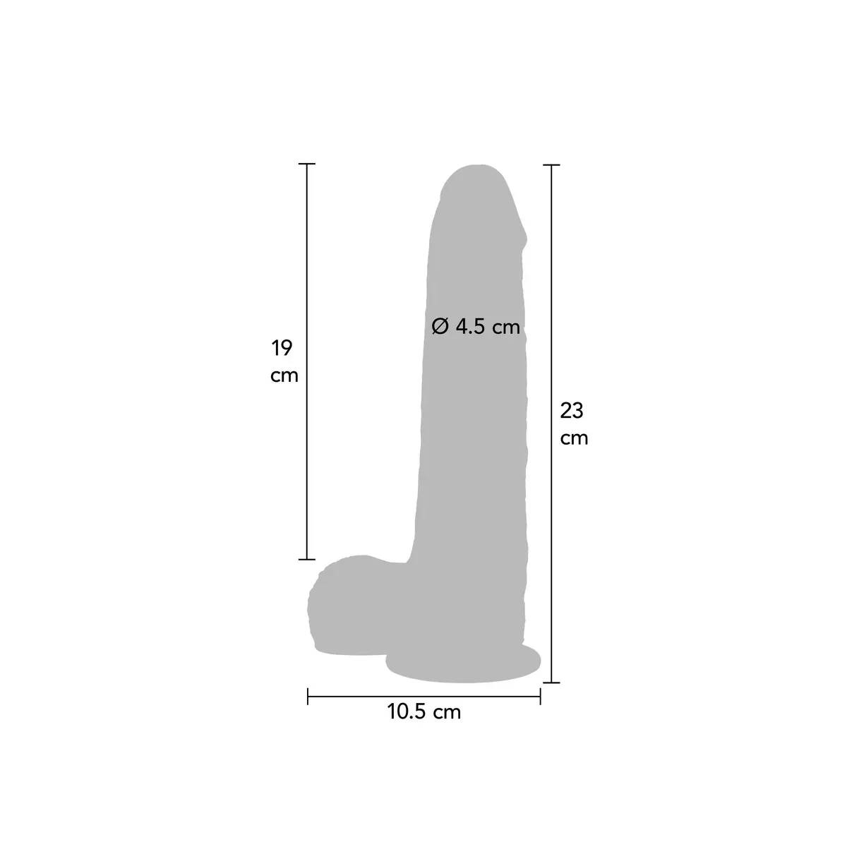 Dildo realistico effetto pelle Foreskin 23 cm