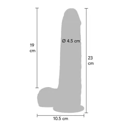 Dildo realistico effetto pelle Foreskin 23 cm