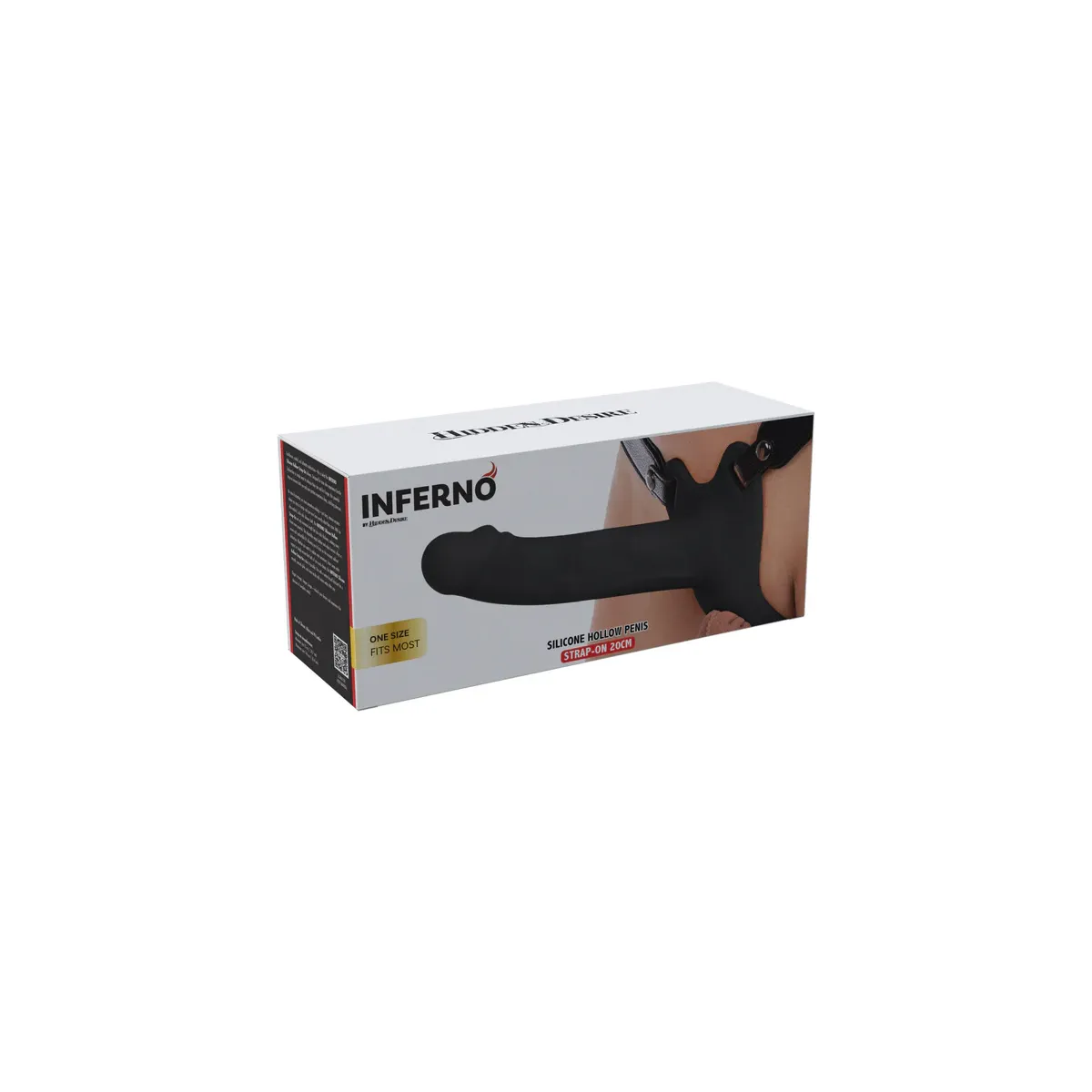 Imbracatura Strap-on con dildo cavo 20 cm