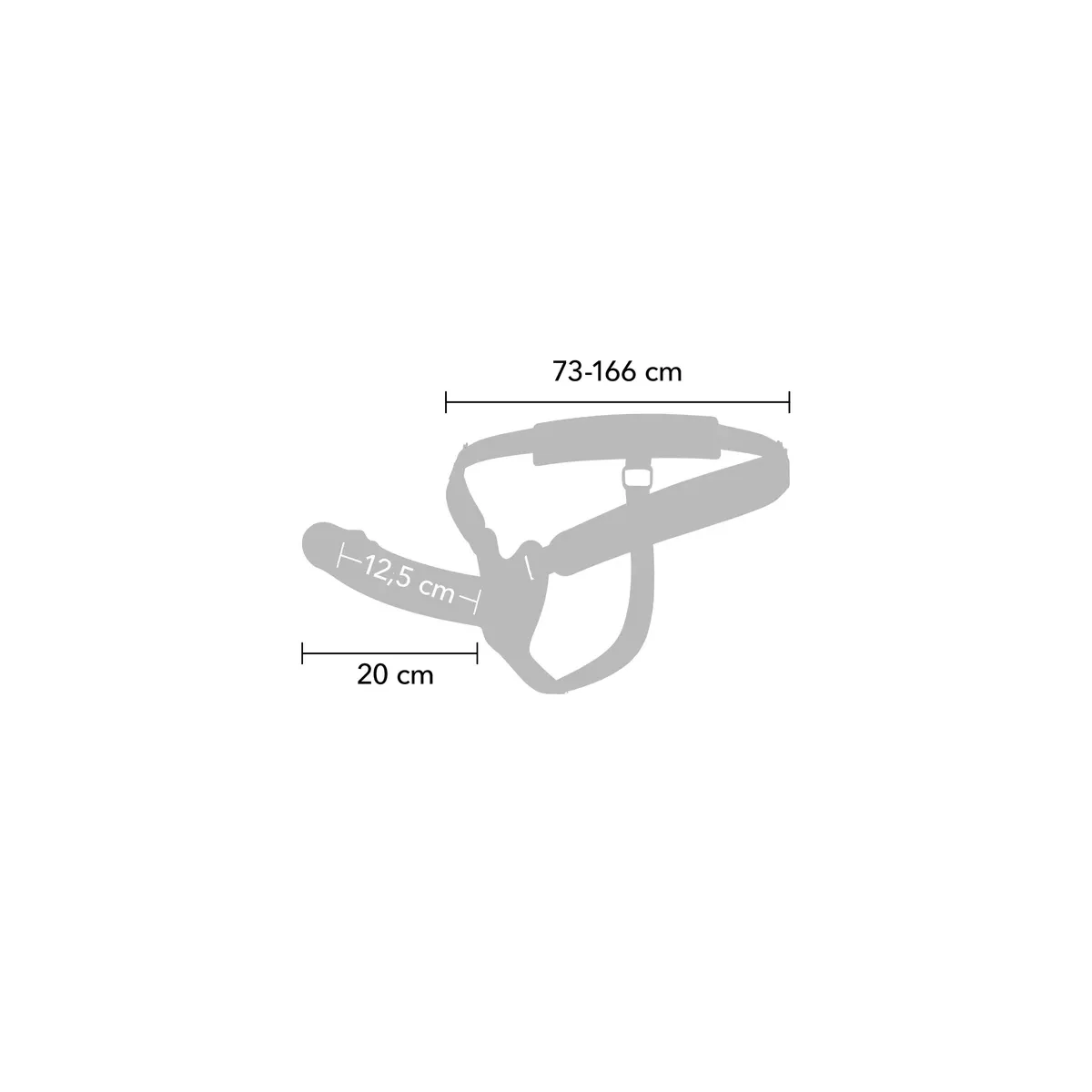 Imbracatura Strap-on con dildo cavo 20 cm